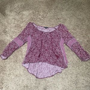 American Eagle floral flowy blouse